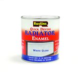 Rustins Quick Drying Radiator Enamel Gloss - White 500ml