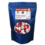 Patco Pharma- Size 0 Red-White Empty Gelatin Pill Capsule - Gluten Free Halal Certified for DIY Powder Filling (Pack of 1000 Pcs)