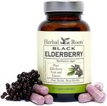 Herbal Roots Black Elderberry Capsules | Max Strength 4,300mg | Made with Organic Sambucus | Vegan and Pure