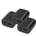 [3 Pack] USB C Wall Charger, 25W Dual Port QC+PD 3.0 Power Adapter, Double Fast Plug Charging Block for Samsung Galaxy S23 Ultra/S23+/S22/S22 Ultra/S22+/S21/S20/Note 20/Note 10//10 Plus,Z Fold 3 Cube