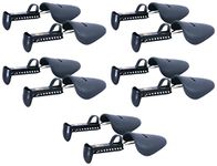 Lify Shoe Trees for Men Adjustable Plastic Shoe Trees Shaper/Shoe Stretcher/Boot Holder- Shoe Trees Shoe Shapers Stretcher Adjustable Shoe Trees- Men's Black Plastic Shoe Trees Shaper- 5 Pair Pack