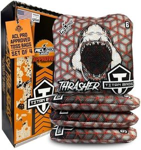 Titan Bags Thrasher Cornhole Bags - 6" x 6" ACL PRO Approved Cornhole Bean Bags for Tournaments - Versatile & Durable Regulation Cornhole Bags Ideal for Indoor/Outdoor Toss Games - Geode (4 Pack)