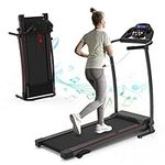 LIVSPO Folding Treadmill for Home Use 2.5HP with 3 Level Incline Foldable Electric Running Machine with Bluetooth & App Control Portable Treadmill Walking Jogging Fitness 12KM/H Speed 100KG Max Weight