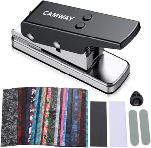 CAMWAY Guitar Pick Maker Punch Tool Kit,DIY Guitar Picks with 27 Pick Strip