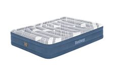 Bestway Air Bed - Premium Queen Sized AirBed with a Built-in Electric Pump and Storage Bag in Blue & Grey Pattern