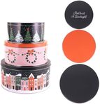 Steel Mill & Co Tin Containers with Lids, 3 Pack Christmas Cookie Tins, Festive Cookie Tins for Gift Giving & Holiday, Large Medium Small, Twas the Night Before Christmas