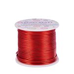 BENECREAT 12 Gauge(2mm) Aluminum Wire 100FT(30m) Anodized Jewelry Craft Making Beading Floral Colored Aluminum Craft Wire - FireBrick