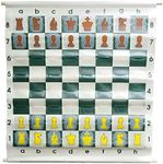 The House of Staunton Pouch-Style Chess Demonstration Set with Deluxe Carrying Bag - Clear Plastic Pieces