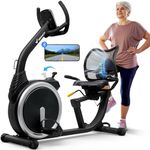 MERACH Recumbent Exercise Bike, Recumbent Bike for Home, Light Commercial Recumbent Bikes for Seniors Adults, Magnetic Recumbent Stationary Bike with Smart Bluetooth and Exclusive App, LCD