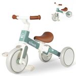 aiwo Kids Tricycle for 1-4 Year Old, 4 in 1 Toddler Balance Bike for 1 2 Year Old Boys Girls Gift, 3 Wheel Kids Trike Ride On Toy with Removable Pedal