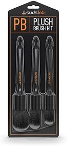 Suds Lab PB Plush Brush Kit 3 Pack- Ultra-Soft Synthetic Bristle Brushes - Scratch Free Design - Fine Detailing Brushes for Personal and Professional Use