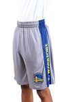 Ultra Game NBA Golden State Warriors Men's Mesh Athletic Active Basketball Shorts, Heather Gray, XX-Large