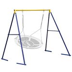 Swing Stand Frame Outdoor for Kids,550lbs A Frame Swing Stand Full Metal Heavy Duty,All Weather Resistance,71” Height 83” Width,Suit Saucer Tree Swing,Swing Chair in Backyard,Outdoor(Without Swing)