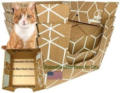 Cats Desire Disposable Litter Box Pack (3 Tray) w/Perforated and Low Entry - Fits Large Cats, Partially Recycled Cardboard, 19" L x 17" W x 8.5" H