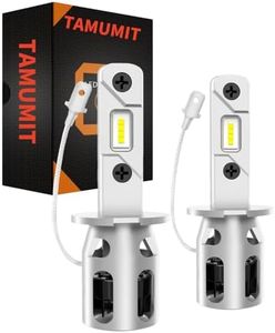 TAMUMIT Fog Light Bulb 20000LM 120W,High and Low Beam, 6500K Cool White, 1:1 Mini Size Plug and Play, Fog Lights, 800% brightness upgrade, 30000 Hours Bulbs with Fan,Pack of 2 (H3)