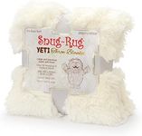 Snug Rug Yeti Luxury Deep Pile Faux Fur Throw Blanket Fluffy Soft Cosy Warm Blanket for Bed Sofa and Couch Chair – Giant Heavyweight 2.5kg - King Size 200 x 220cm (6.5ft x 7.2ft) Polar white/cream
