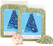 BUCATSTATE Hamster Paper Bedding, 900g Dust-Free and Odor Control Paper Litter for Syrian Dwarf Hamsters Gerbils Mice Lemming Degus Reptile Birds (Green)