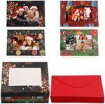 BELLE VOUS 36 Pack Christmas Photo Card - Personalised Christmas Photo Frame Greeting Card For 4 x 6 Inch Photo with Envelope - Photo Insert Card For Family & Friend