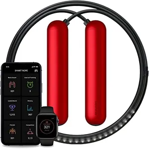 [Tangram Factory] Smart Rope - LED embedded Jump Rope (Red, Medium)