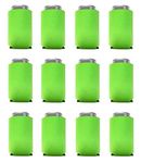 Can Cooler Sleeves Blank Poly Foam (12, Neon Green)