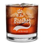 Shop4ever The Best Brother In The World Engraved Whiskey Glass ~ Gift For Brother ~ (Clear)