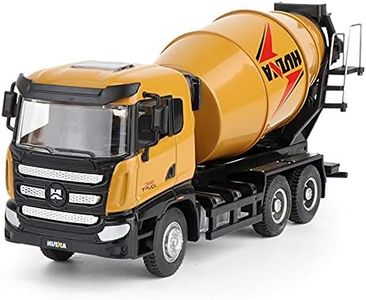 Ailejia Heavy Duty Cement Mixer Realistic Construction Truck Toys, Engineering 1/50 Scale Metal Engineering Sliding Toy for Kids (Cement Mixer Truck)