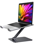 Zewwen Laptop Stand for Desk, Ergonomic Adjustable Foldable Computer Stand with Heat-Vent, Aluminium Alloy Laptop Riser Compatible with MacBook Air, Pro, Dell XPS, Samsung, 10”-16"