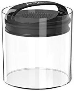 Prepara Evak Fresh Saver, Large-Short Airless Canister with Black Handle, 1.8 Quart, Clear