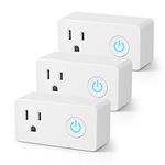 BN-LINK WiFi Heavy Duty Smart Plug Outlet, No Hub Required with Timer Function, White, Compatible with Alexa and Google Assistant, 2.4 Ghz Network Only (3 Pack)