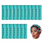 Perm Rods Jumbo,18 pcs Hair Perm Rods Cold Wave Rods,Short Cold Wave Rods,Extra Large Size Hair Rollers,Plastic Perming Rods Curlers,for Hairdressing Styling Tools(Green)