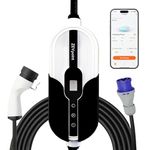 Zevpoint 7.2 kW Portable EV Charger | Smart App with WiFi & Bluetooth | 32A (1Phase), 5m Cable | Adjustable Current | IP66 | Carry Bag, Wall Bracket, CEE Socket (Aveo Pro)