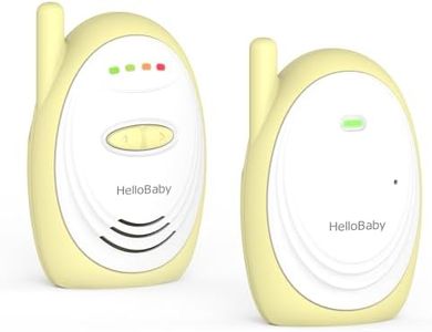 HelloBaby Audio Baby Monitor with 1000ft Range, Volume Control, Portable 2.4GHz Digital Wireless Baby Monitor, Audio Surveillance for Baby with High-Sensitivity Mic, USB Connection, HB168