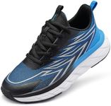 OrthoComfoot Big Kid Orthopedic Athletic Sneakers, Arch Support Shoes for Flat Feet, Comfortable Lightweight Running Shoes for Kids, Blue, Big Kid 6