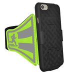 Amzer AMZ98220 Shellster Armband Case for iPhone 6 Plus, iPhone 6s Plus, Retail Packaging, Green