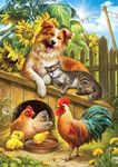 Buffalo Games - Nadia Strelkina - Summer Farm Friends - 500 Piece Jigsaw Puzzle for Adults Challenging Puzzle Perfect for Game Nights - Finished Puzzle Size is 21.25 x 15.00