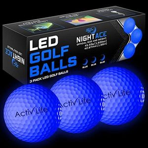 Activ Life Night Ace LED Golf Balls - Blue, 12 Pcs