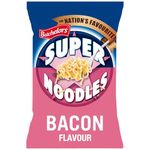 Batchelors Super Noodles Bacon Flavour, Instant Snack Ready in 4 Minutes, 90 g Packet (Pack Of 8)