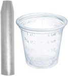 100 Graduated Medicine Cups - Plastic Disposable Measuring Cups - Non Sterile - 1oz, 8drams, 30ml, 30cc, 2tbsp. (100 Cups/Case)