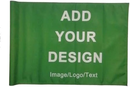 Bagetu Custom Golf Flag Personalized Flag for Golf Pin with Plastic Tube or Brass Grommets (Grommet Style)