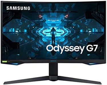 Samsung Monitor Gaming Odyssey G7 (C27G73), Curvo (1000R), 27", 2560x1440 (WQHD 2K), HDR 600, VA, 240 Hz, 1ms, G-Sync, HDMI, USB 3.0, Display Port, Ingresso Audio, HAS, Pivot, PIP, PBP,Versione 2023