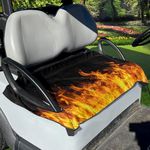 Yewattles Flame Golf Car Seat Protective Accessories Universal Fit 2-Seat Club Car Portable Outdoor Anti-hot Golf Cart Seat Cover 50 x 30.9 Inches Machine Washable