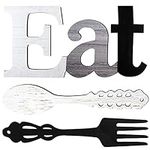 Set of EAT Sign, Fork and Spoon Wal
