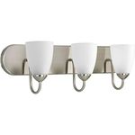 Progress Lighting P2708-09 Gather Collection 3 Light Vanity Fixture, Brushed Nickel