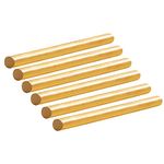 Tynulox 6Pcs 1/4" Dia Brass Rod 11.81" Length Solid Brass Round Bar for Jewelry, Crafts, Repairs, Electrical