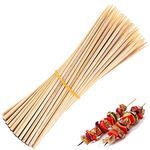 LEFJUBAW 50 Pack Bamboo Skewers, 6 inches Natural Bamboo Sticks Shish Kabob Skewers for Grill, Appetizer, Chocolate Fountain, Corn, Marshmallow Roasting, Sausage, Fruit Party Gathering Places