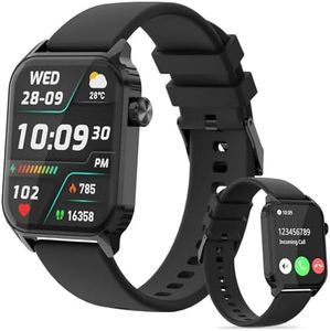 TRAUSI Smart Watch for Women Men, 1.83" HD Smartwatch with 120 Sports Modes, Heart Rate/Sleep Monitor, IP67 Waterproof, Bluetooth Call & Music Control for iPhone/Android