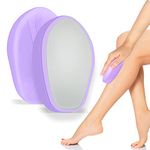 UQQU Crystal Hair Eraser for Hair Removal, Crystal Hair Remover for Men and Women, Magic Crystal Hair Remover with Gentle Skin Exfoliation, Reusable, Easy to Use, Works On All Body Parts - Purple