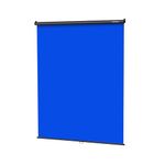 RAUBAY Retractable Pull Down Blue Screen - 59.8"x 86.6" Collapsible Wall-Mount Background for Professional Video Production, Chroma Key Backdrop for YouTube, TikTok, Streaming, Video Conferencing