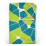 Divine Casa 120 GSM Microfiber Reversible Lightweight Printed Single Bed AC Dohar Blanket - (Green and Orange, 140 x 210 CM)