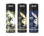 Playboy Playboy King + Wild + Vip Deo Combo Set - Pack Of 3 Mens, 450 ml (Pack of 3)